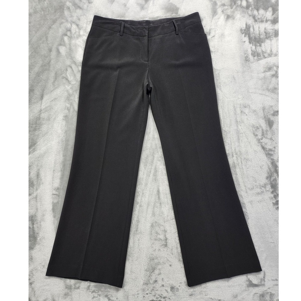 Vintage AGB Pants Womens 10 Black Mid Rise Straight Leg Stretch Preppy Office